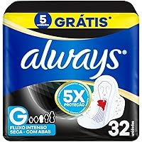 Absorvente Noturno Always Noites Tranquilas Cobertura Seca com Abas Leve 48 Pague 40, Always
