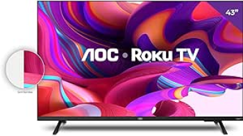 AOC 43S5135/78G – Smart TV LED 43″ Full HD, Design sem bordas, Wifi, Conversor Digital, USB, HDMI