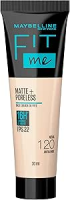 Base Líquida Maybelline NY Fit Me Matte FPS 22 Cor 120 (Antiga N80), 30ml