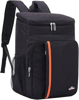 Bolsa térmica Maxten à prova de vazamento, impermeável, leve, para piqueniques, praia, churrascos, acampamento e atividades ao ar livre (preta)