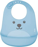 Buba, – Azul, Babador De Silicone Com Pega Migalhas Gumy Bebê Unissex, Azul (Blue), Único