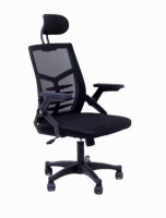 Cadeira de Escritório Comfy Prizi Com Apoio De Cabeça – Pret – Preto