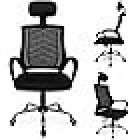 Cadeira De Escritório Ergonômica Presidente Com Encosto (Preto)