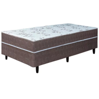 Cama Box Conjugada Solteiro Umaflex New Florença com Molas Ensacadas 55x88x188cm – Marrom/Bege