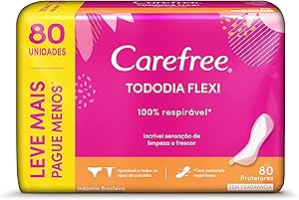 Carefree Protetor Diário Todo Dia Flexi Sem Fragrância, 80un