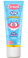 Carmed Fini Dentaduras Gel Dental com Flúor Sabor Framboesa e Morango 70g