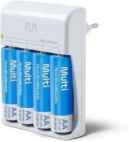Carregador De Pilhas Multilaser AA/AAA + 4 Pilhas Aa 2500Mah – CB054