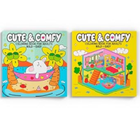 Coleção Cute & Comfy Coloring Book for Adults – Bold Easy – Kit com 2 Livros de Colorir Adulto      Capa comum – 5 janeiro 2025