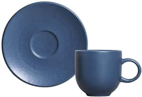Conjunto C/ 6 Xícaras De Café C/ Pires Coup Stoneware Boreal 97 ml