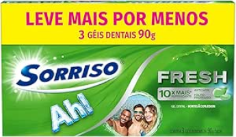 Creme Dental Sorriso Fresh Hortelã Explosion 90g Promo 3 un