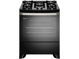 Fogão 5 Bocas Electrolux Preto Mesa de Vidro VaporBake FE5GP – Bivolt