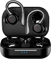Fone De Ouvido Bluetooth Com Microfone – 4leader, À Prova D’água E Com Até 20 Horas De Reprodução – Preto