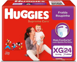 Fralda Huggies Supreme Care Roupinha Xg – 24 Fraldas