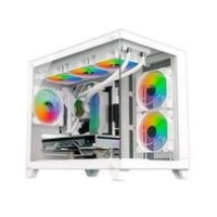 Gabinete Gamer Husky Dome 210, Mini Tower, M-ATX, Lateral e Frontal em Vidro, Branco – HGN210BR