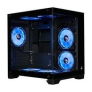 Gabinete Gamer Rise Mode Galaxy Glass M Mini, M-ATX, Lateral e Frontal em Vidro Temperado, Preto – RM-GA-GGMN-FB