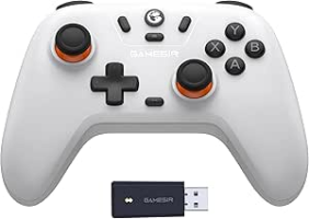 GameSir Nova Lite Controlador sem fio2.4g para PC com Windows, iPhone, Android, Switch e Steam Deck, Controle Bluetooth Gamepad com gatilho de efeito Hall, Turbo, vibração Rumble(Nova Lite(Branco))