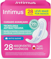 Intimus Absorvente Antibacteriana Com Abas – 28 Unidades
