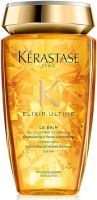 Kérastase Shampoo Elixir Ultime Le Bain, Todos Os Tipos De Cabelos, Nutrição, Brilho, Mix De 4 Óleos Preciosos, 250 Ml