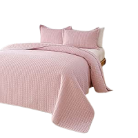 Kit Colcha Queen Liso Bouti Cobre Leito 3 Peças Cor:rose