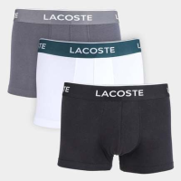 Kit Cueca Boxer Lacoste C/ 3 Peças – Preto+Branco