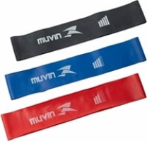 Kit Mini Band Muvin – Faixas Elásticas Circulares Com 3 Tensões – Diferentes Intensidades De Resistência – Elásticos Para Musculação – Exercícios – Força – Treino Funcional – Academia – Ginástica