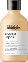 L’Oréal Professionnel Shampoo Absolut Repair, Repara Danos e Promove Brilho, Com Quinoa & Proteínas, Para cabelos secos e danificados, 300ml