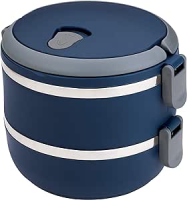 Marmita dupla Lunch Box Azul, LB1234-AZ , Euro Home