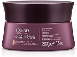 Máscara Amend Expertise Cuidado Da Cor, 300g, Specialist Blonde, Black Illuminated, Cobre Effect, Marsala Vibrance, Castanho Brilliant, Red Revival (Marsala Vibrance)