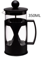 Mimo Style Cafeteira Prensa Francesa, Capacidade Para 350 ml, Com Haste e Alça, Resistente, Suporta Altas e Baixas Temperaturas (-20 °C a 180 °C), Excelente Sistema de Filtragem