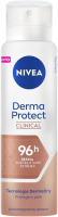 NIVEA Desodorante Antitranspirante Aerossol Derma Protect Clinical 150ml – Alta proteção de 96 horas contra o suor excessivo e o mau odor, garantindo axilas macias e sem irritação