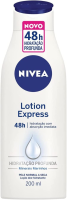 NIVEA Loção Hidratante Corporal Lotion Express – Loção Hidratante com textura leve que hidrata profundamente, protege do ressecamento e auxilia na regeneração da pele – 200ml