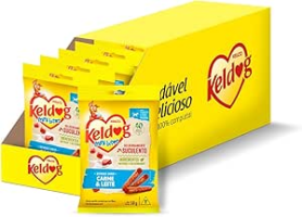 Pack de Bifinho Keldog Mini Bites Carne e Leite 50g – 20 unidades