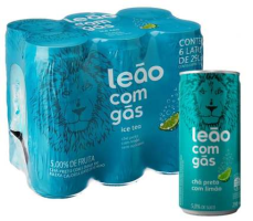 Pack Leão com Gás Ice Tea Zero com Limão 290ml, 6 unidades