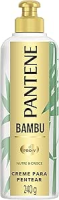 Pantene – Creme para Pentear Bambu, Nutre e Cresce, com Óleo Capilar de Ricino, sem Sal, para Cachos 2ABC e 3ABC, 240 ml