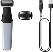 Philips Bodygroom Aparador e Raspador de Pelos para o Corpo, Uso Seco e Molhado, à Prova d’água, Bivolt – BG3007/01