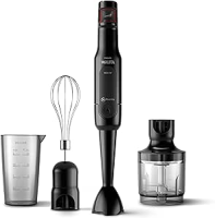 Philips Walita Preto e Inox Mixer Pro – Mix 4 em 1 – SpeedTouch com guia de velocidade – Copo para viagem – Fácil de limpar – 400W – 220V (RI2622/70)