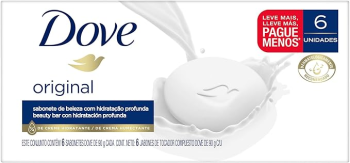 Sabonete em Barra Dove Branco 90 GR 6 unidades, Dove