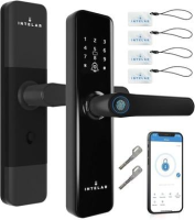 Smart Lock – Fechadura Inteligente para Porta com Impressão Digital – Fechadura de entrada sem Chave 5 em 1 – Fechadura Biométrica para porta Frontal com Teclado, Controle por APP