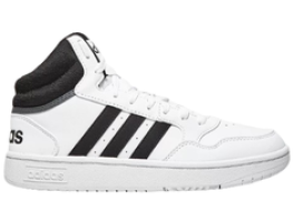 Tênis Adidas Hoops 3.0 Mid Masculino – Branco+Preto