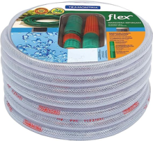 Tramontina Mangueira Flex Para Jardim, 30 M, Com Engates Rosqueados E Esguicho