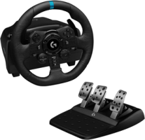 Volante Logitech G923 Para Ps5, Ps4 E Pc Com Force Feedback Trueforce, Pedais Responsivos, Launch Control E Acabamento Em Couro